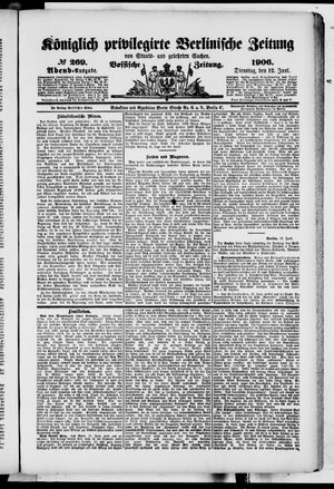 Königlich privilegirte Berlinische Zeitung von Staats- und gelehrten Sachen on Jun 12, 1906