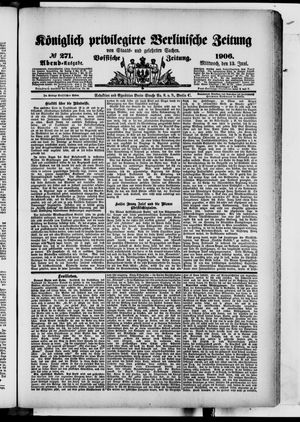 Königlich privilegirte Berlinische Zeitung von Staats- und gelehrten Sachen vom 13.06.1906