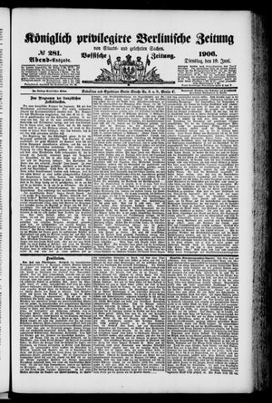 Königlich privilegirte Berlinische Zeitung von Staats- und gelehrten Sachen on Jun 19, 1906