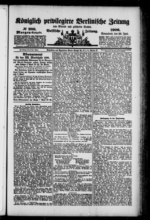 Königlich privilegirte Berlinische Zeitung von Staats- und gelehrten Sachen vom 23.06.1906