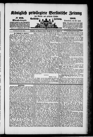Königlich privilegirte Berlinische Zeitung von Staats- und gelehrten Sachen vom 23.06.1906