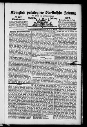 Königlich privilegirte Berlinische Zeitung von Staats- und gelehrten Sachen on Jun 28, 1906