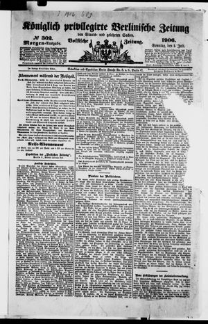 Königlich privilegirte Berlinische Zeitung von Staats- und gelehrten Sachen vom 01.07.1906