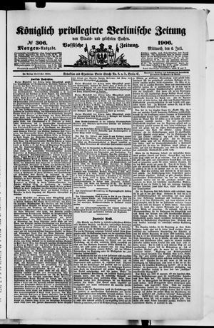 Königlich privilegirte Berlinische Zeitung von Staats- und gelehrten Sachen vom 04.07.1906