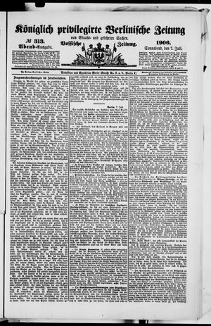 Königlich privilegirte Berlinische Zeitung von Staats- und gelehrten Sachen vom 07.07.1906