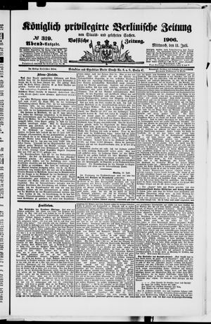 Königlich privilegirte Berlinische Zeitung von Staats- und gelehrten Sachen vom 11.07.1906