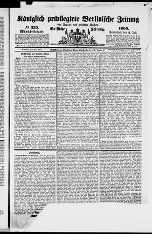 Königlich privilegirte Berlinische Zeitung von Staats- und gelehrten Sachen on Jul 14, 1906
