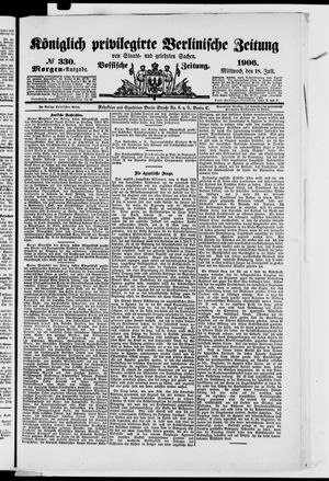 Königlich privilegirte Berlinische Zeitung von Staats- und gelehrten Sachen on Jul 18, 1906
