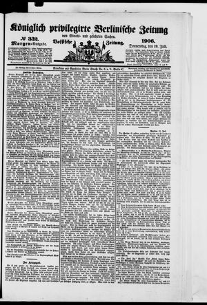 Königlich privilegirte Berlinische Zeitung von Staats- und gelehrten Sachen on Jul 19, 1906