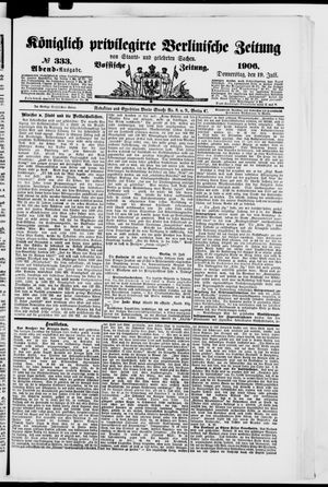 Königlich privilegirte Berlinische Zeitung von Staats- und gelehrten Sachen on Jul 19, 1906
