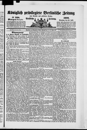 Königlich privilegirte Berlinische Zeitung von Staats- und gelehrten Sachen vom 22.07.1906
