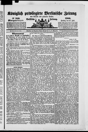 Königlich privilegirte Berlinische Zeitung von Staats- und gelehrten Sachen on Jul 27, 1906