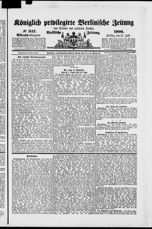 Königlich privilegirte Berlinische Zeitung von Staats- und gelehrten Sachen on Jul 27, 1906