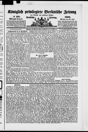 Königlich privilegirte Berlinische Zeitung von Staats- und gelehrten Sachen vom 30.07.1906