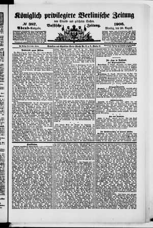 Königlich privilegirte Berlinische Zeitung von Staats- und gelehrten Sachen vom 20.08.1906