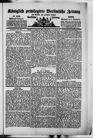 Königlich privilegirte Berlinische Zeitung von Staats- und gelehrten Sachen on Sep 5, 1906