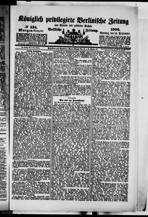 Königlich privilegirte Berlinische Zeitung von Staats- und gelehrten Sachen vom 16.09.1906