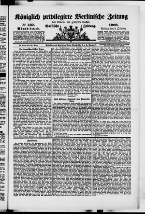 Königlich privilegirte Berlinische Zeitung von Staats- und gelehrten Sachen vom 05.10.1906