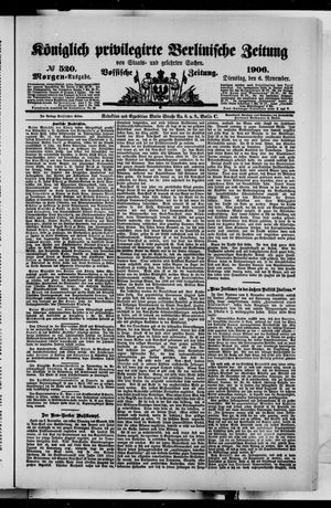 Königlich privilegirte Berlinische Zeitung von Staats- und gelehrten Sachen on Nov 6, 1906