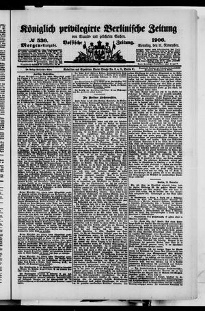 Königlich privilegirte Berlinische Zeitung von Staats- und gelehrten Sachen vom 11.11.1906