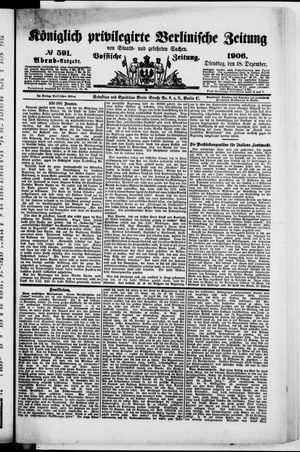 Königlich privilegirte Berlinische Zeitung von Staats- und gelehrten Sachen on Dec 18, 1906