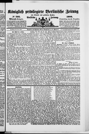 Königlich privilegirte Berlinische Zeitung von Staats- und gelehrten Sachen on Dec 20, 1906