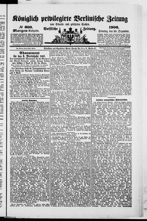 Königlich privilegirte Berlinische Zeitung von Staats- und gelehrten Sachen on Dec 23, 1906