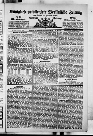 Königlich privilegirte Berlinische Zeitung von Staats- und gelehrten Sachen vom 02.01.1907