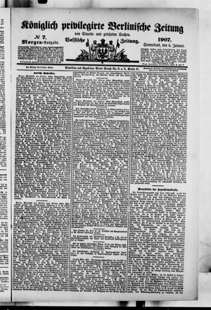 Königlich privilegirte Berlinische Zeitung von Staats- und gelehrten Sachen vom 05.01.1907
