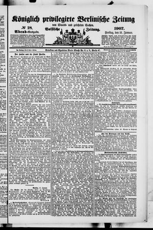 Königlich privilegirte Berlinische Zeitung von Staats- und gelehrten Sachen on Jan 11, 1907