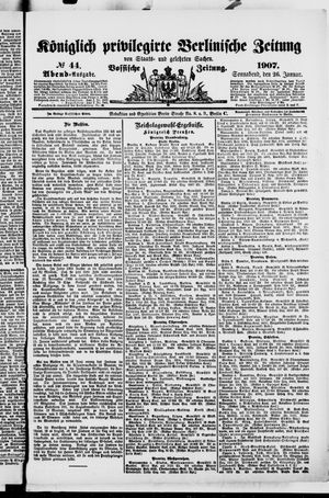 Königlich privilegirte Berlinische Zeitung von Staats- und gelehrten Sachen on Jan 26, 1907