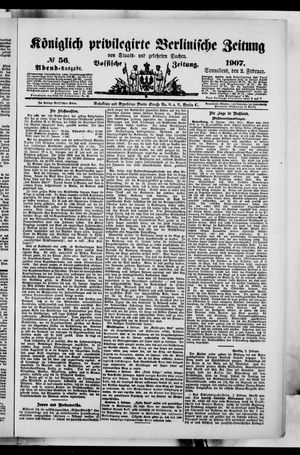 Königlich privilegirte Berlinische Zeitung von Staats- und gelehrten Sachen vom 02.02.1907