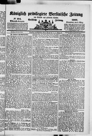 Königlich privilegirte Berlinische Zeitung von Staats- und gelehrten Sachen on Mar 2, 1907