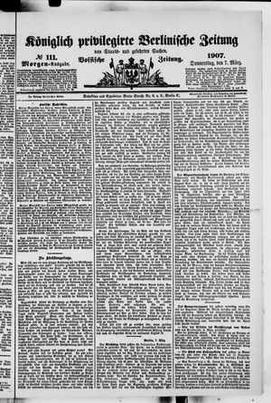 Königlich privilegirte Berlinische Zeitung von Staats- und gelehrten Sachen vom 07.03.1907