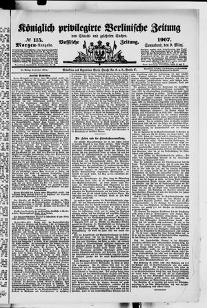 Königlich privilegirte Berlinische Zeitung von Staats- und gelehrten Sachen vom 09.03.1907