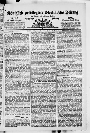 Königlich privilegirte Berlinische Zeitung von Staats- und gelehrten Sachen vom 09.03.1907