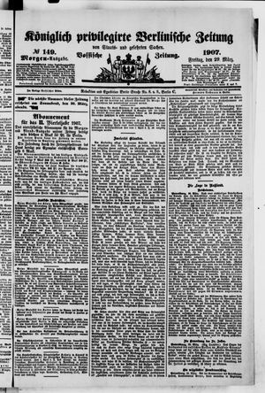 Königlich privilegirte Berlinische Zeitung von Staats- und gelehrten Sachen vom 29.03.1907