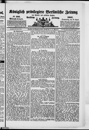 Königlich privilegirte Berlinische Zeitung von Staats- und gelehrten Sachen on Apr 18, 1907
