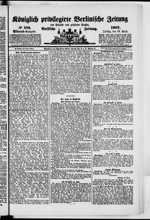 Königlich privilegirte Berlinische Zeitung von Staats- und gelehrten Sachen vom 19.04.1907