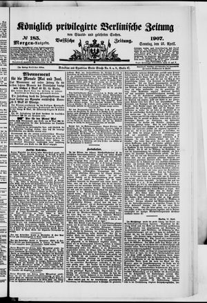 Königlich privilegirte Berlinische Zeitung von Staats- und gelehrten Sachen on Apr 21, 1907