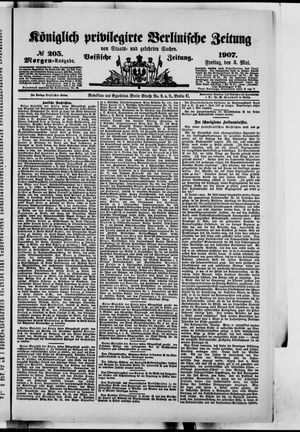 Königlich privilegirte Berlinische Zeitung von Staats- und gelehrten Sachen vom 03.05.1907