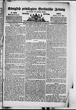 Königlich privilegirte Berlinische Zeitung von Staats- und gelehrten Sachen vom 03.05.1907
