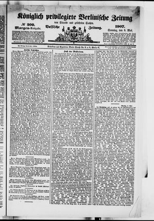 Königlich privilegirte Berlinische Zeitung von Staats- und gelehrten Sachen vom 05.05.1907