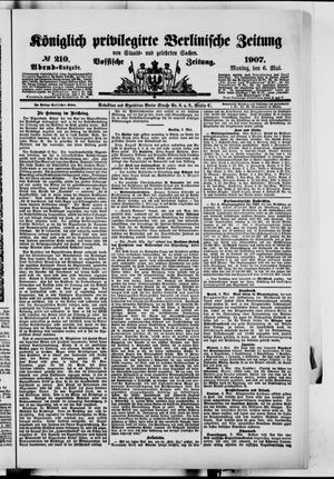 Königlich privilegirte Berlinische Zeitung von Staats- und gelehrten Sachen on May 6, 1907