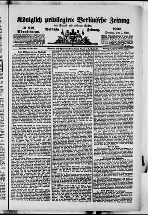Königlich privilegirte Berlinische Zeitung von Staats- und gelehrten Sachen on May 7, 1907
