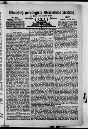 Königlich privilegirte Berlinische Zeitung von Staats- und gelehrten Sachen vom 14.05.1907