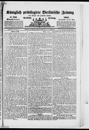 Königlich privilegirte Berlinische Zeitung von Staats- und gelehrten Sachen vom 18.05.1907