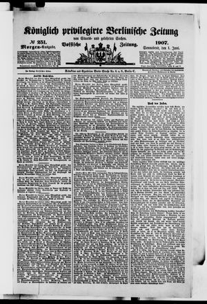 Königlich privilegirte Berlinische Zeitung von Staats- und gelehrten Sachen vom 01.06.1907