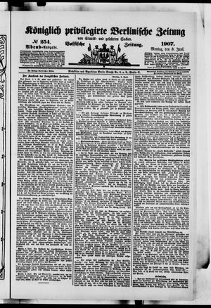 Königlich privilegirte Berlinische Zeitung von Staats- und gelehrten Sachen vom 03.06.1907
