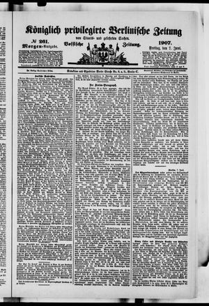 Königlich privilegirte Berlinische Zeitung von Staats- und gelehrten Sachen vom 07.06.1907
